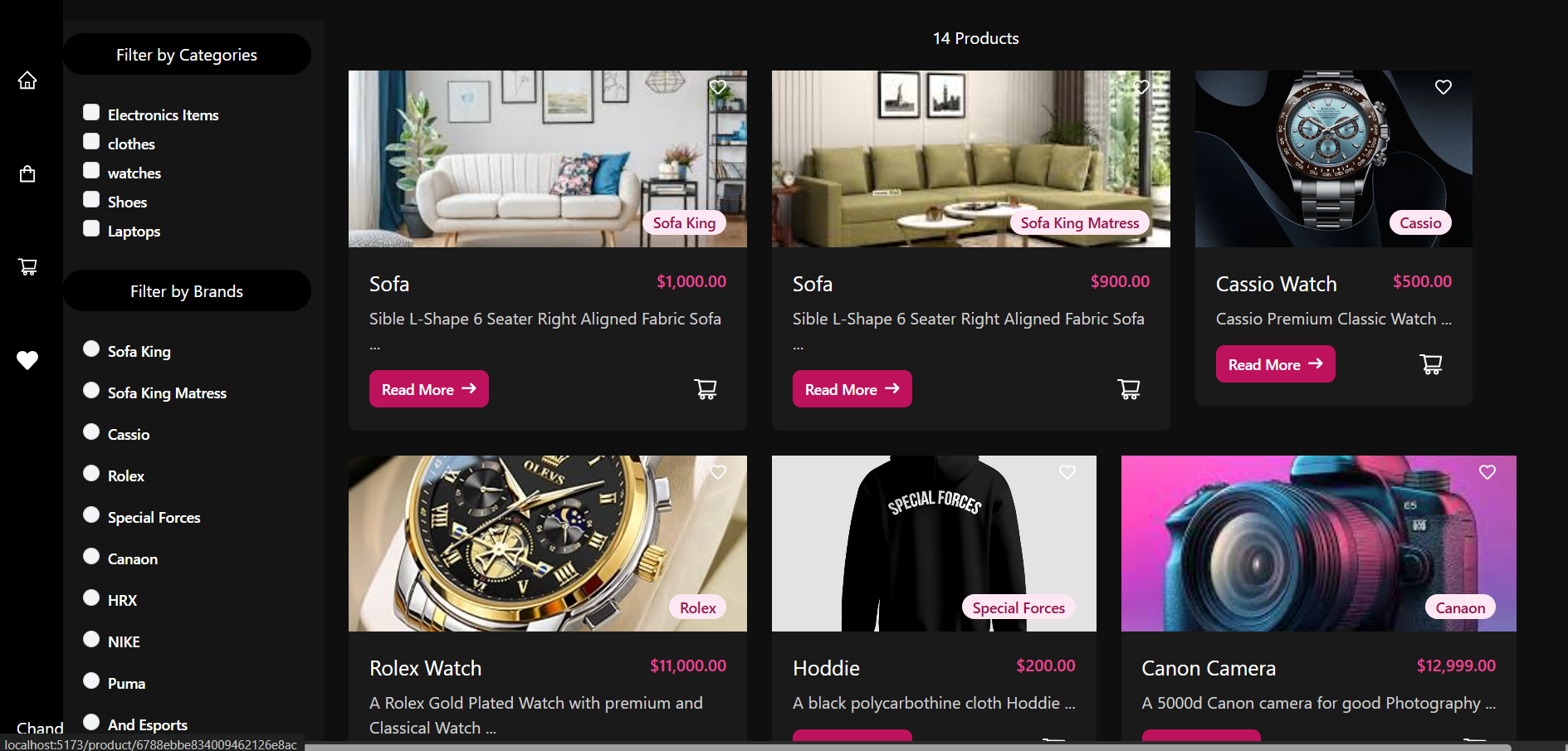 E-commerce dashboard interface showing product analytics with charts and statistics